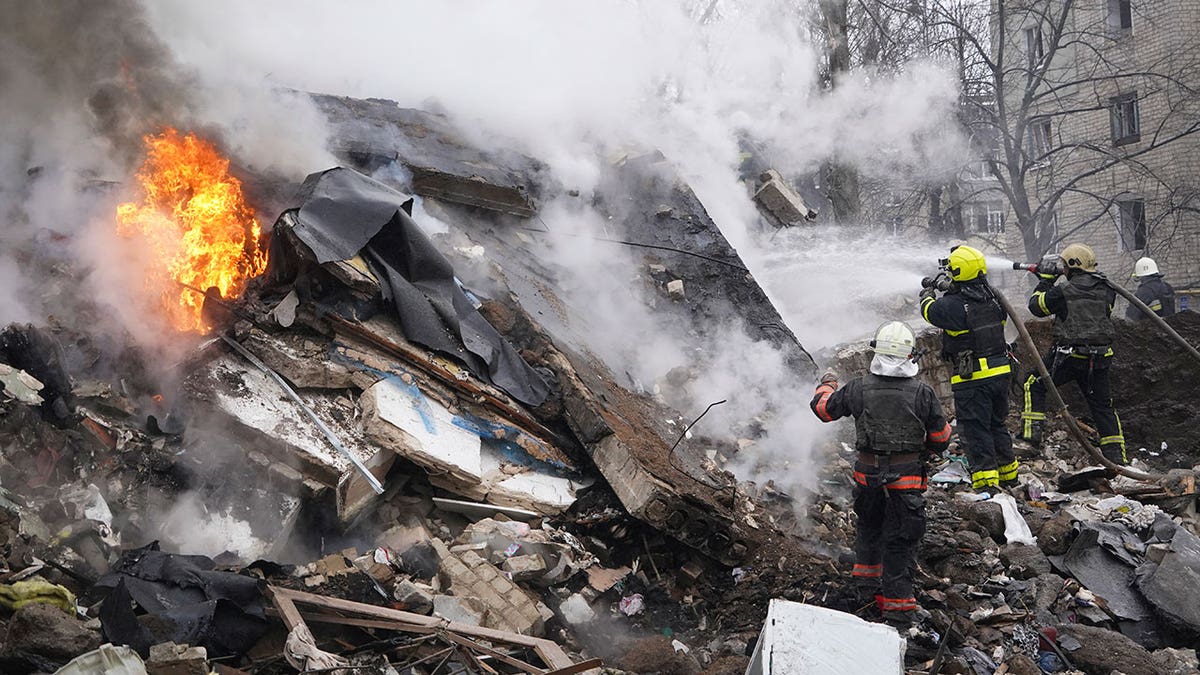 Ukraine damaged building