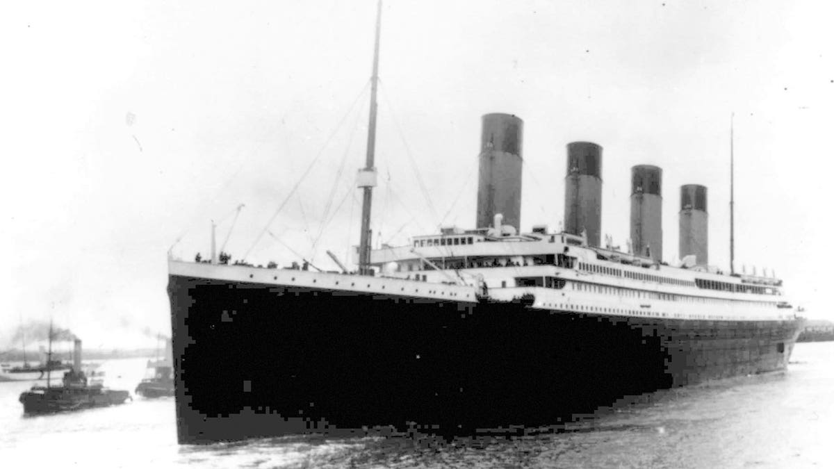 The Titanic leaves Southampton, England, April 10, 1912