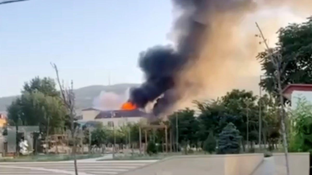 smoke at russia attack site