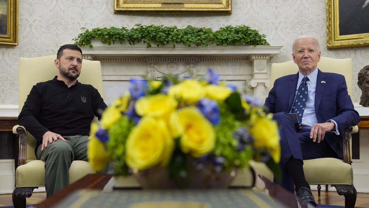 President Joe Biden meets with Ukraine's President Volodymyr Zelenskyy in the Oval Office of the White House in Washington, Thursday, Sept. 26, 2024.
