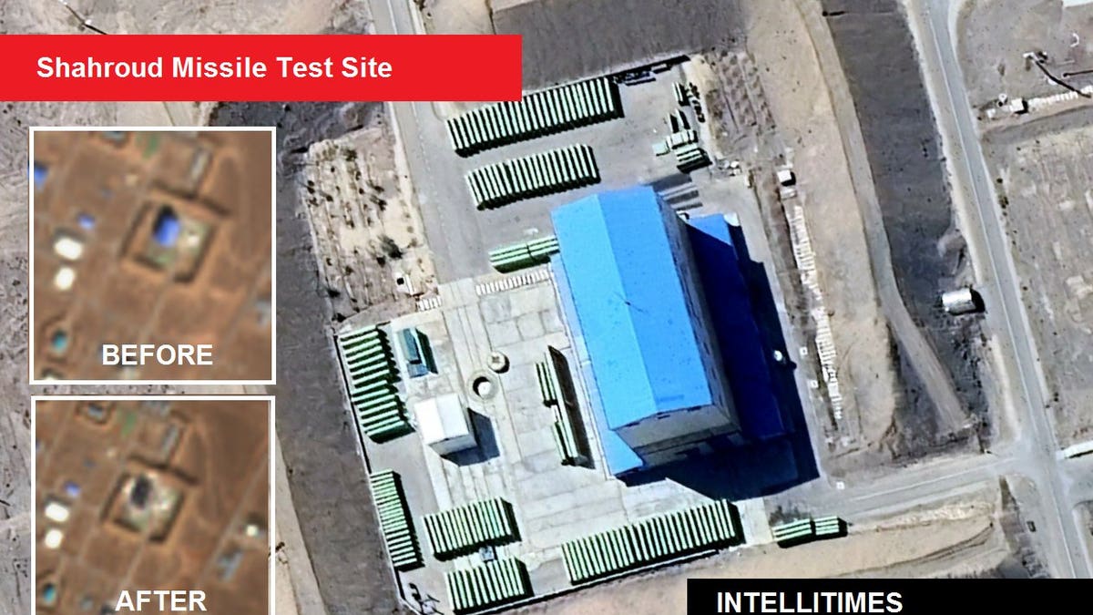 A satellite image showing Shahroud Missile Test site reportedly hit by Israel during its weekend attack on Iran. (INTELLITIMES)