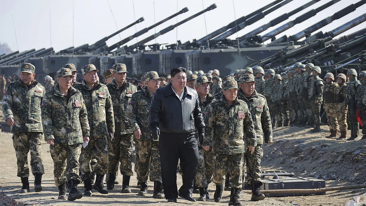 north-korea's leader with military