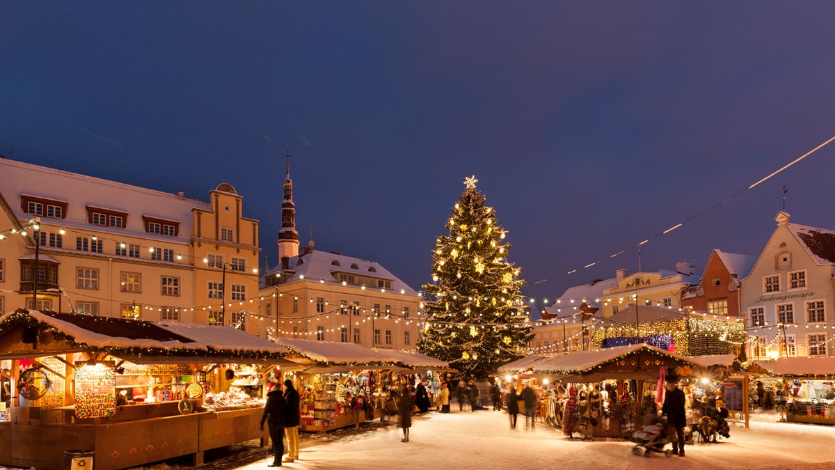 Christmas Market in Tallinn Town Hall Square