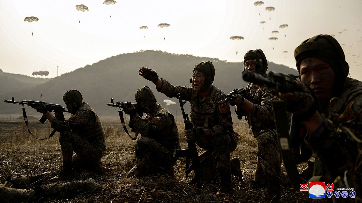 North Korean soldiers training