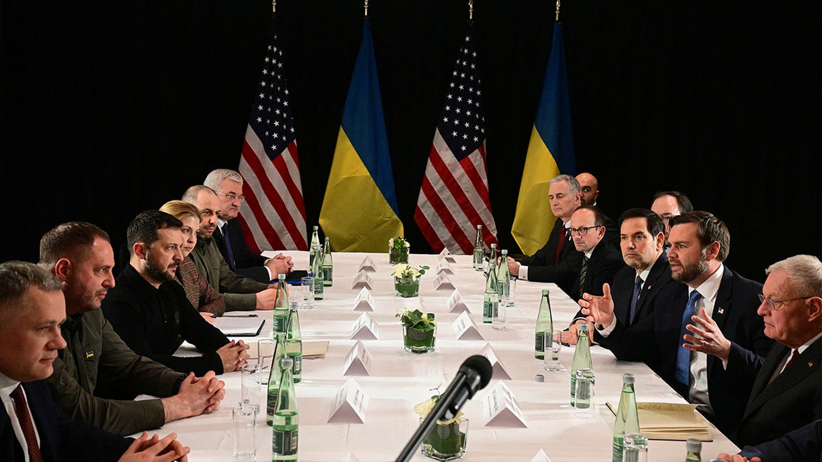 Zelenskyy and his team meet with Vice President Vance at the Munich Security Conference