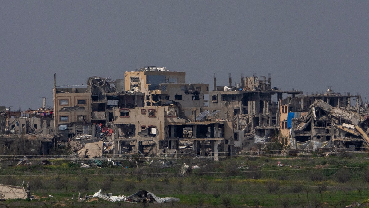 Destroyed buildings in the northern Gaza Strip