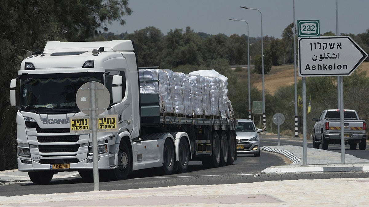 Aid truck heading to Gaza