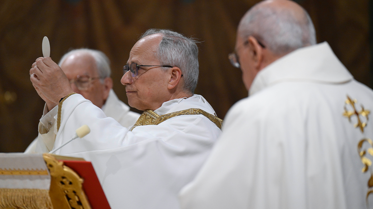 Pope Leo first mass