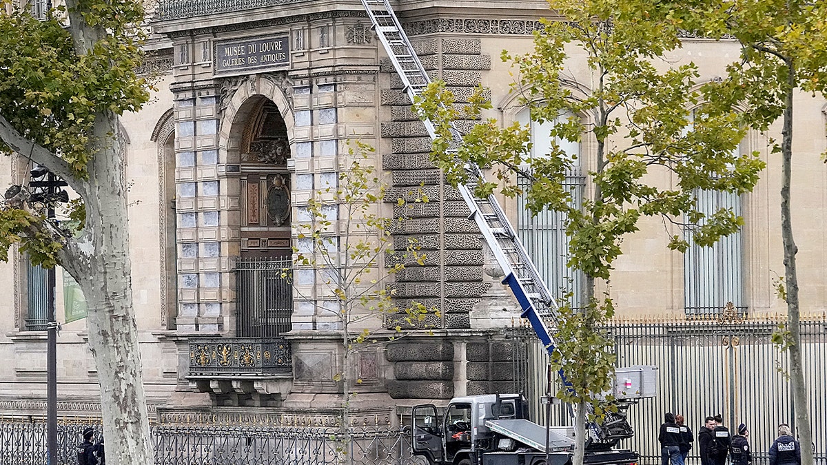 Outside of the Louvre.