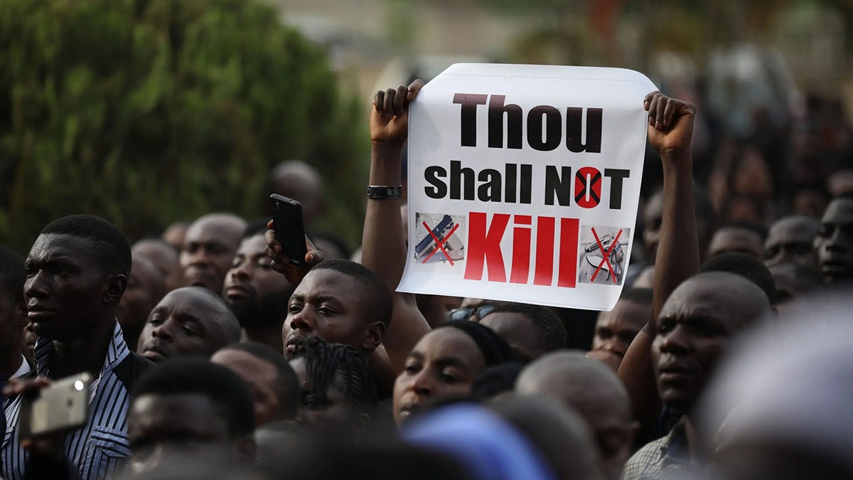 Christians in Nigeria protest against the continued murder of the faithful by Islamists.
