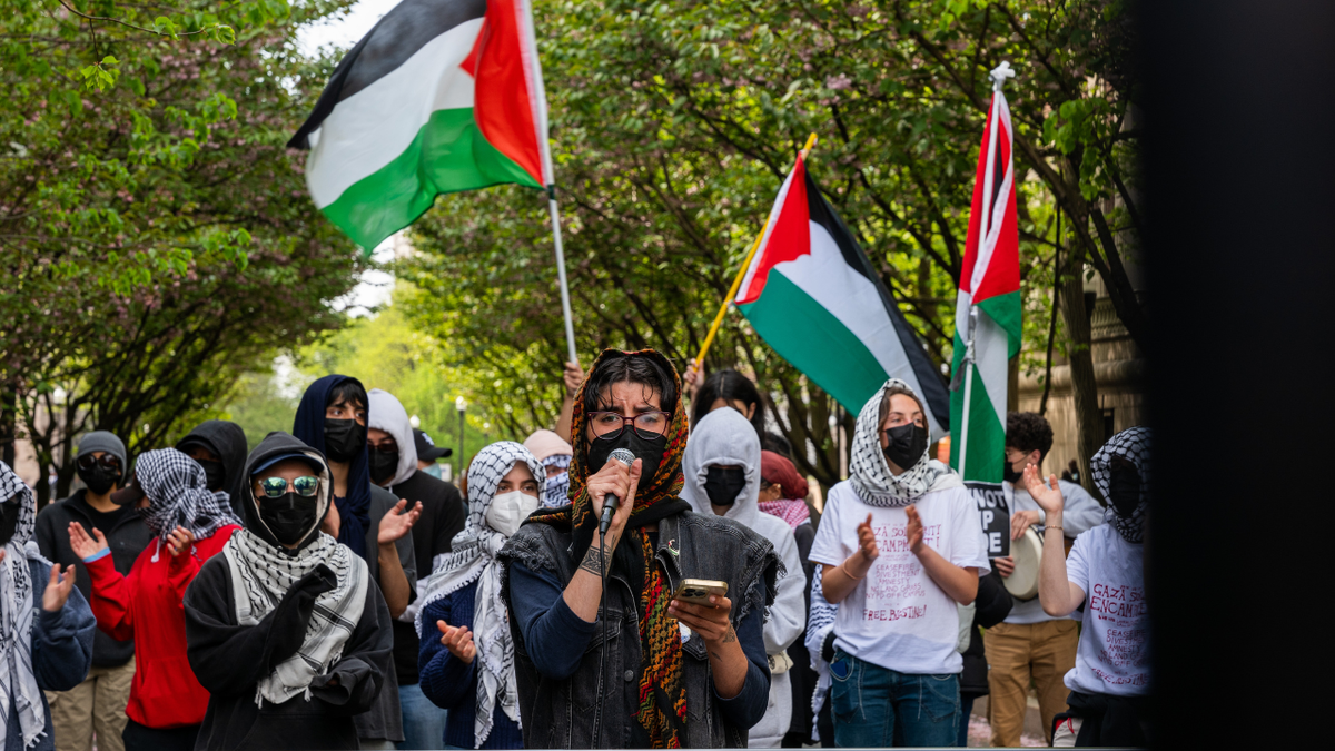 Anti-Israel protest against the Jewish state at Columbia university