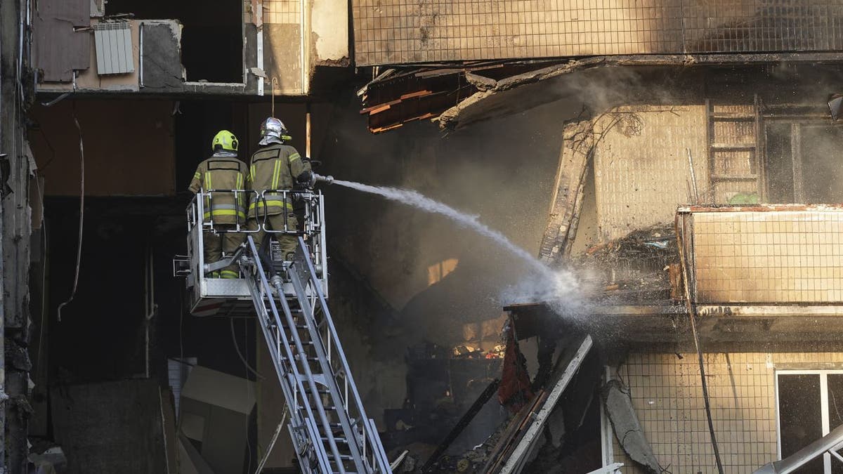 Ukraine drone attack in Kyiv.