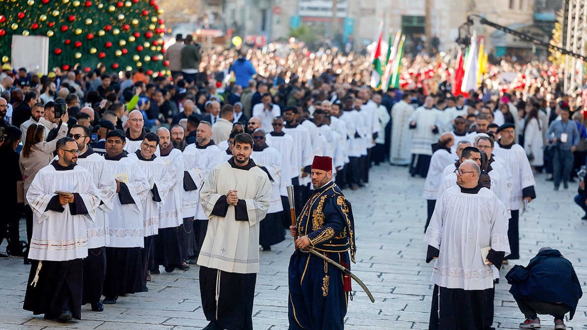 Clergy in Bethlehem for Christmas Eve