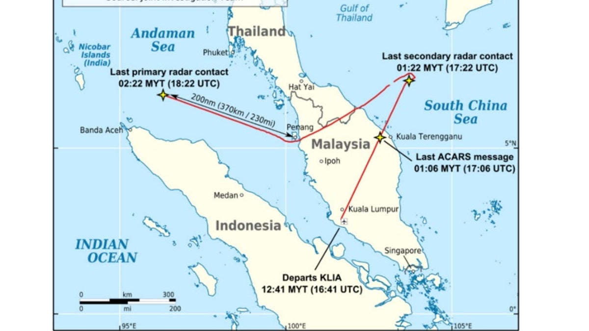Malaysia Airlines flight 370's tracked by military radar, according to Dr. Alan Diehl's book.