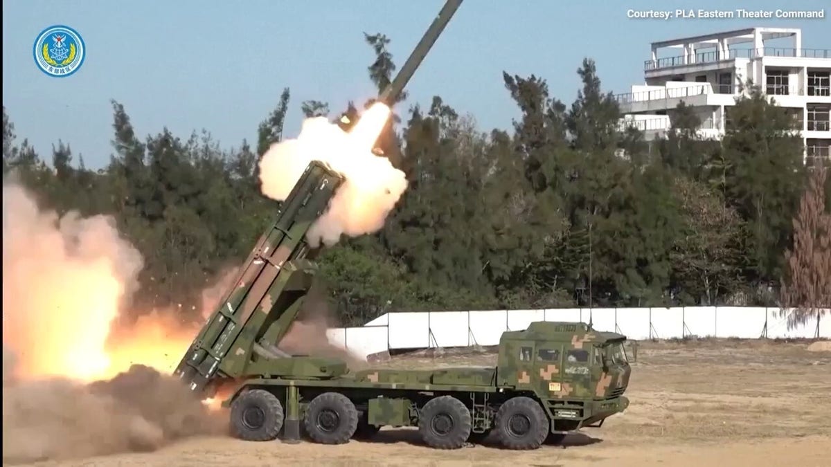 China fires rockets near Taiwan
