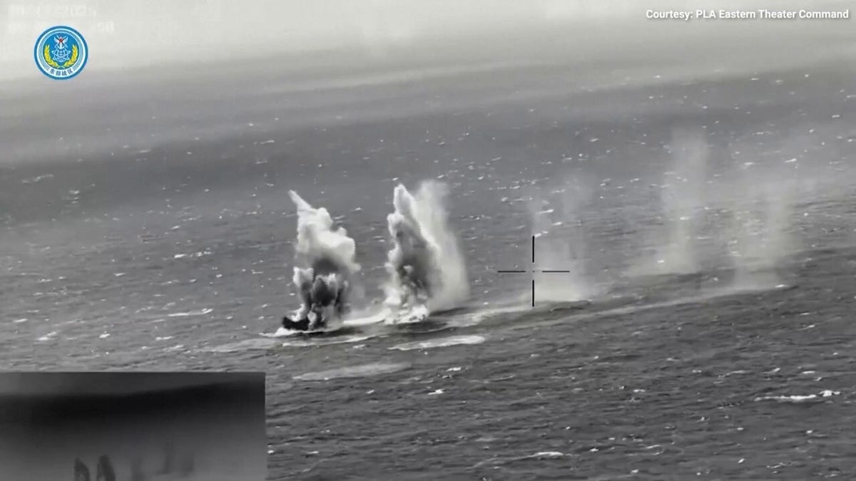 China fires rockets near Taiwan