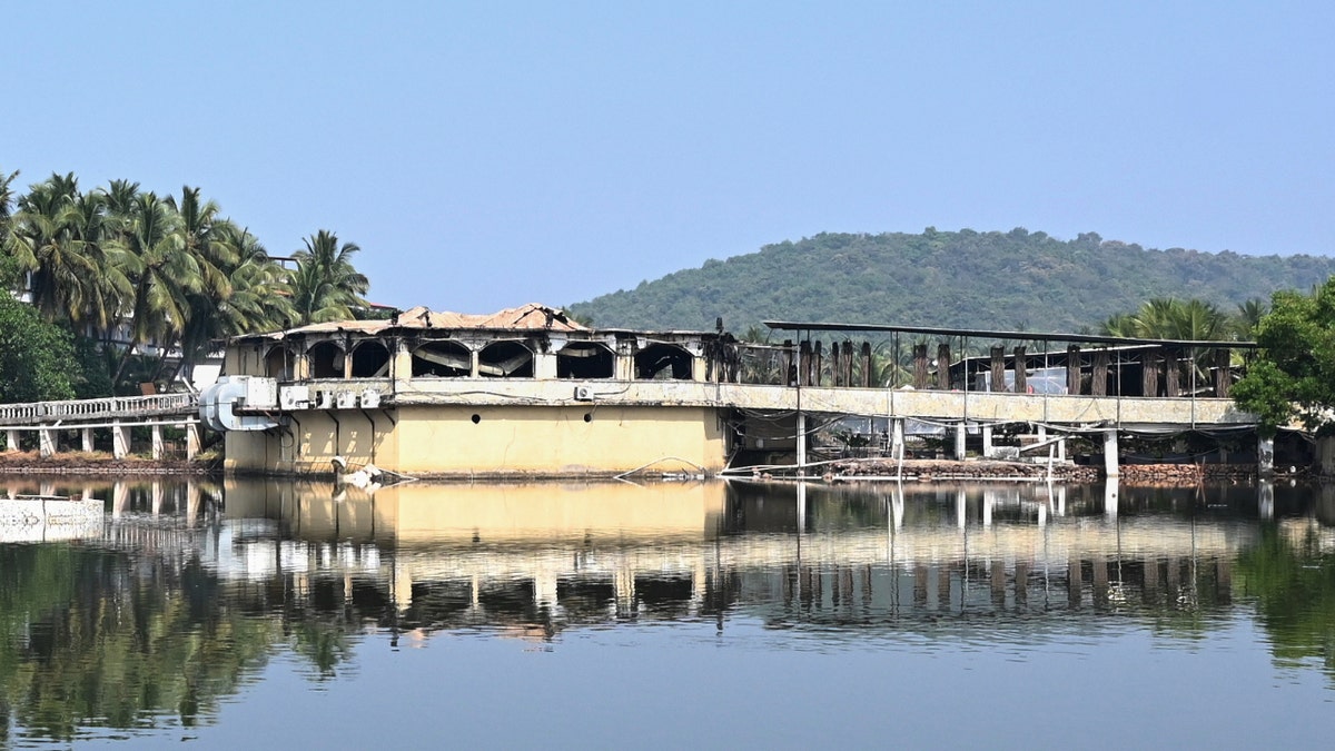 Exterior of Goa India nightclub after fire