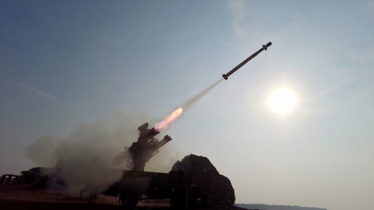 Iranian forces test-launch missile