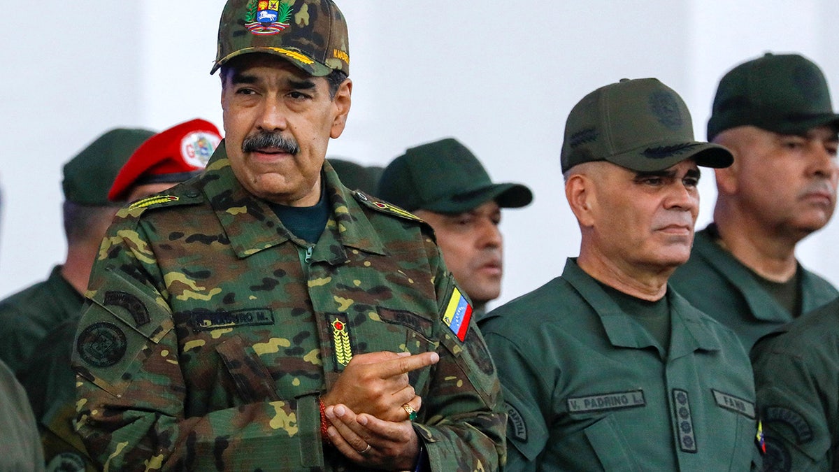 Venezuela's President Nicolás Maduro in military uniform