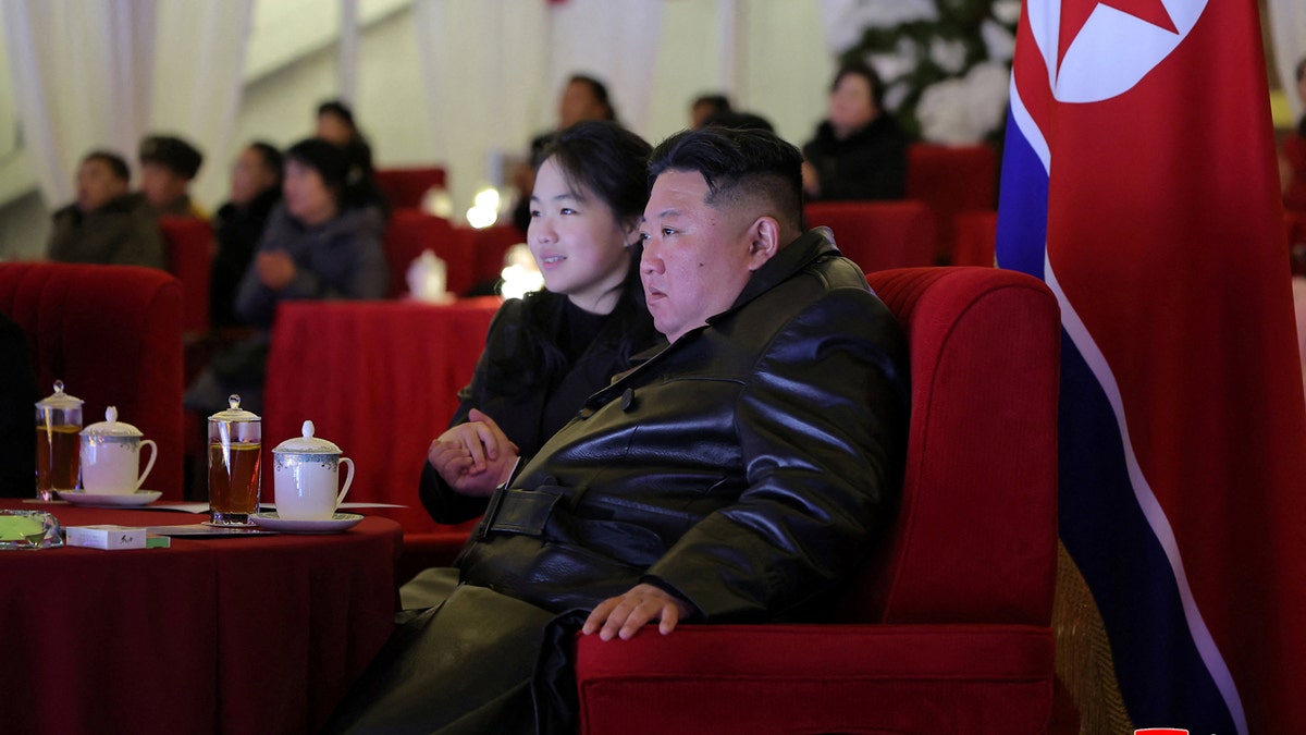 Kim Jong Un and Ju Ae