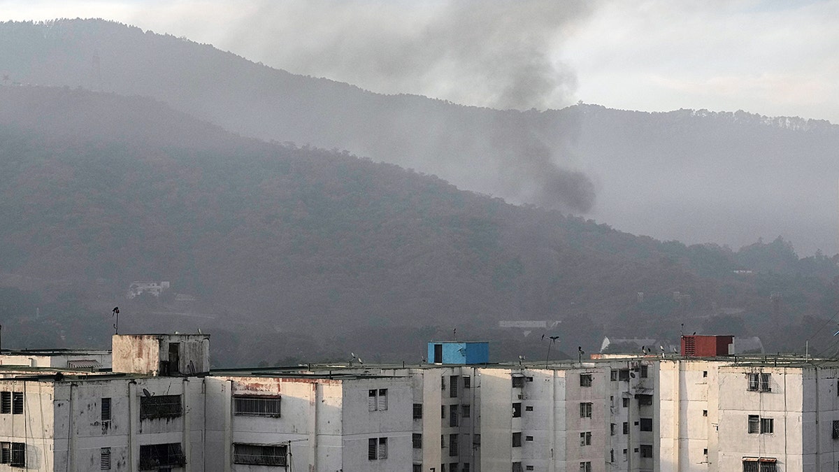Smoke rising from a building