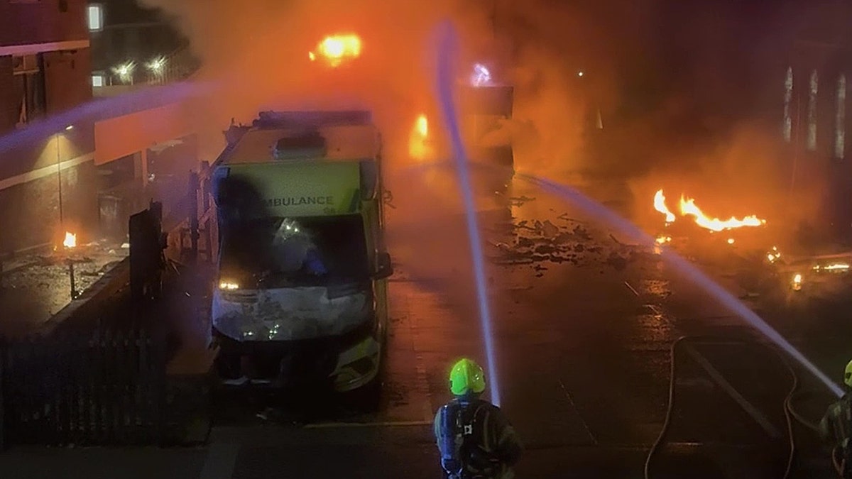 Firefighter puts out blaze in north London