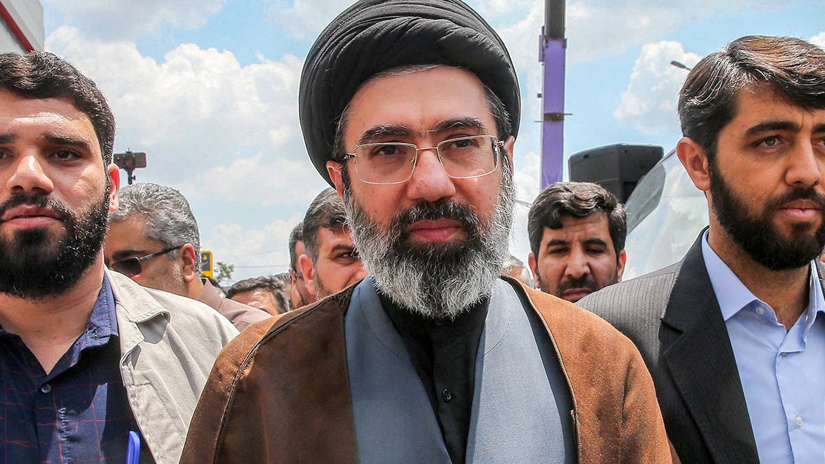 Mojtaba Khamenei walking.
