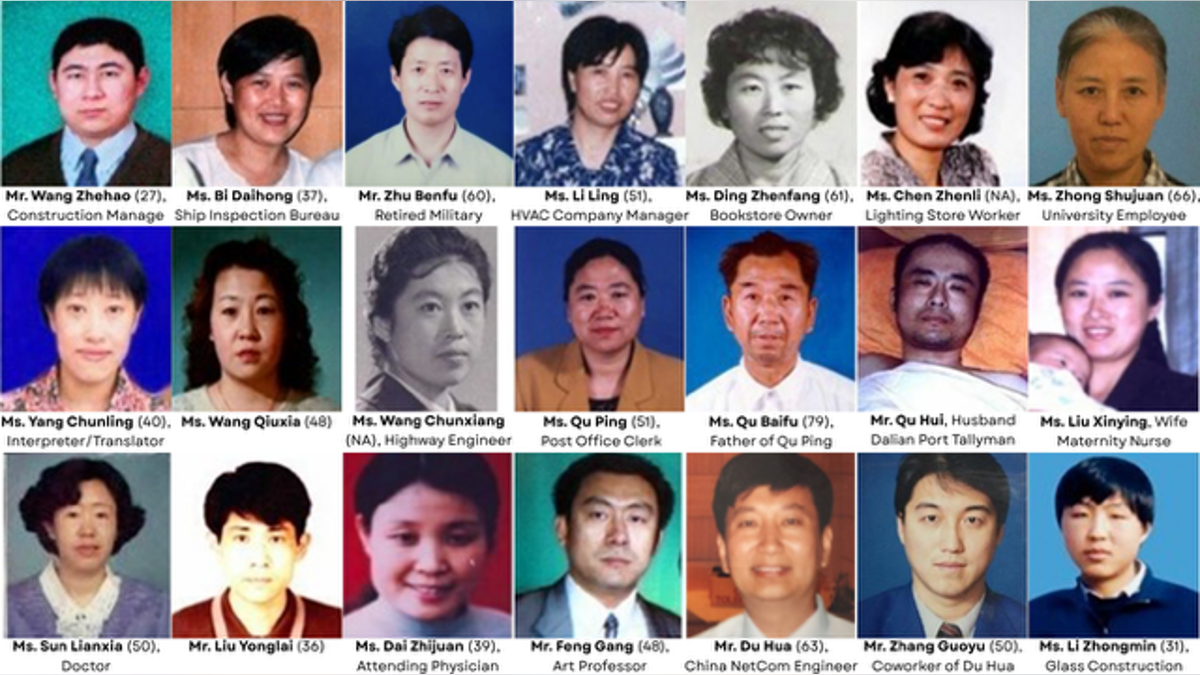 Falun Gong Practitioners persecuted during the Chinese Communist Party’s crackdown on the spiritual movement