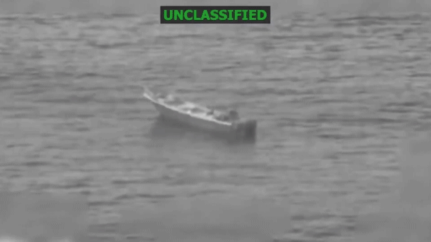 Gif of U.S. Southern Command strike on suspected drug-trafficking vessel