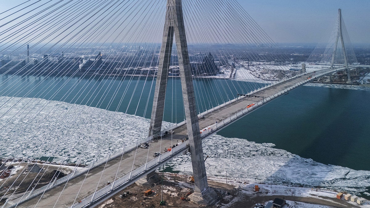 massive bridge during winter