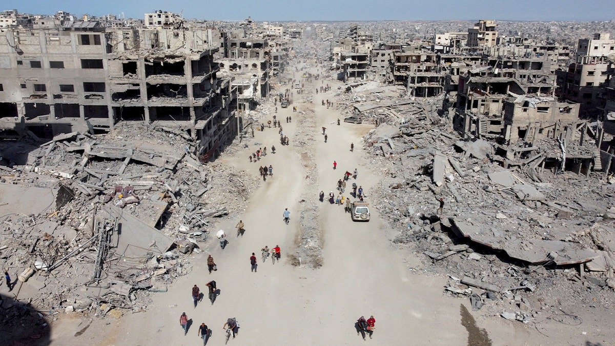 Drone view of Gaza
