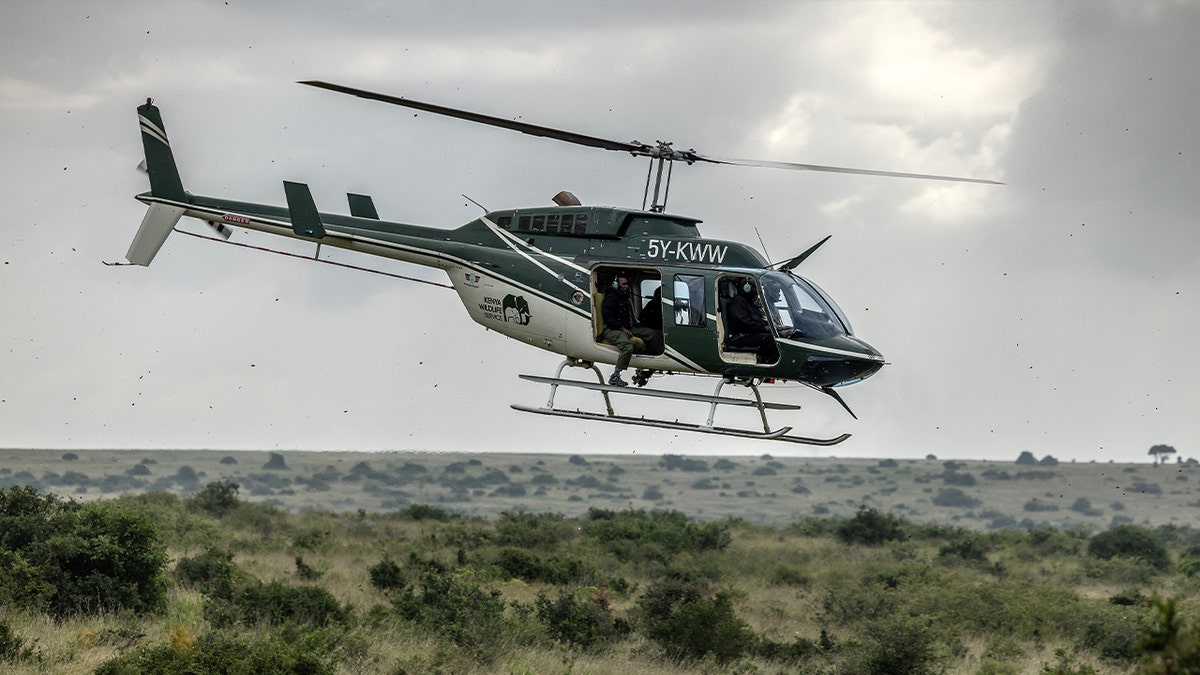 helicopter mid air