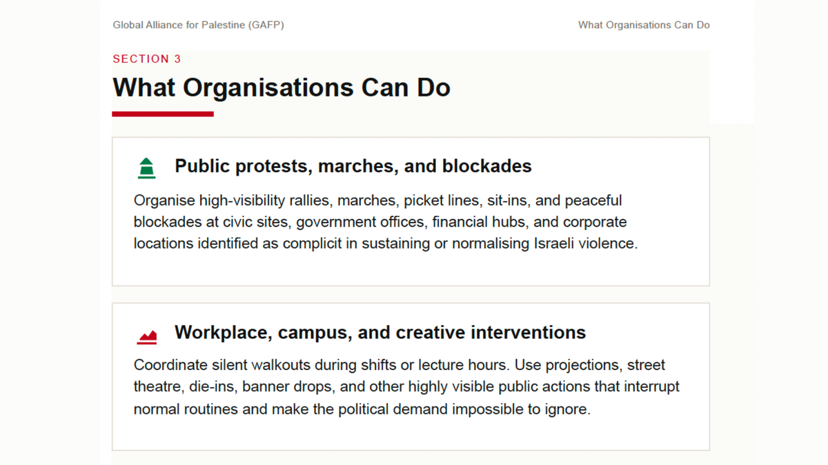 In a document, leaders of the