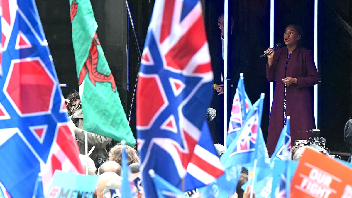 Kemi Badenoch delivers speech